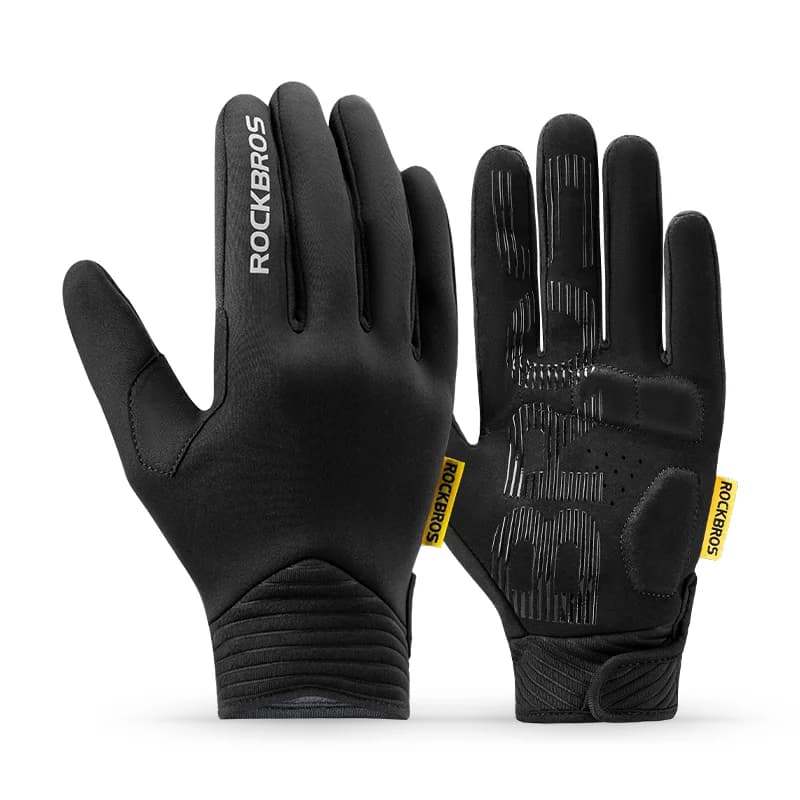 Winddichte Fleece-Radhandschuhe mit Touchscreen-Funktion