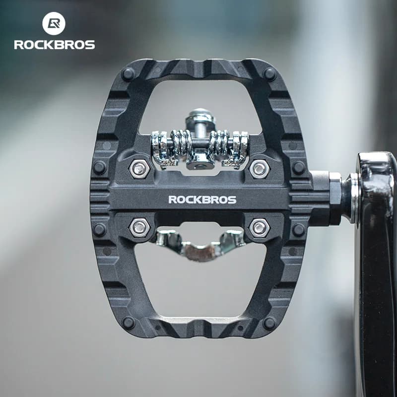 2-in-1 Nylon Flatpedale mit SPD-Kompatibilität
