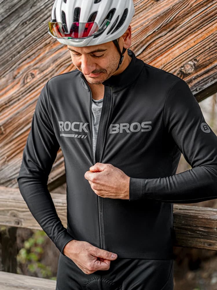 Thermal-Fleece Langarm-Winter-Cycling-Jacke