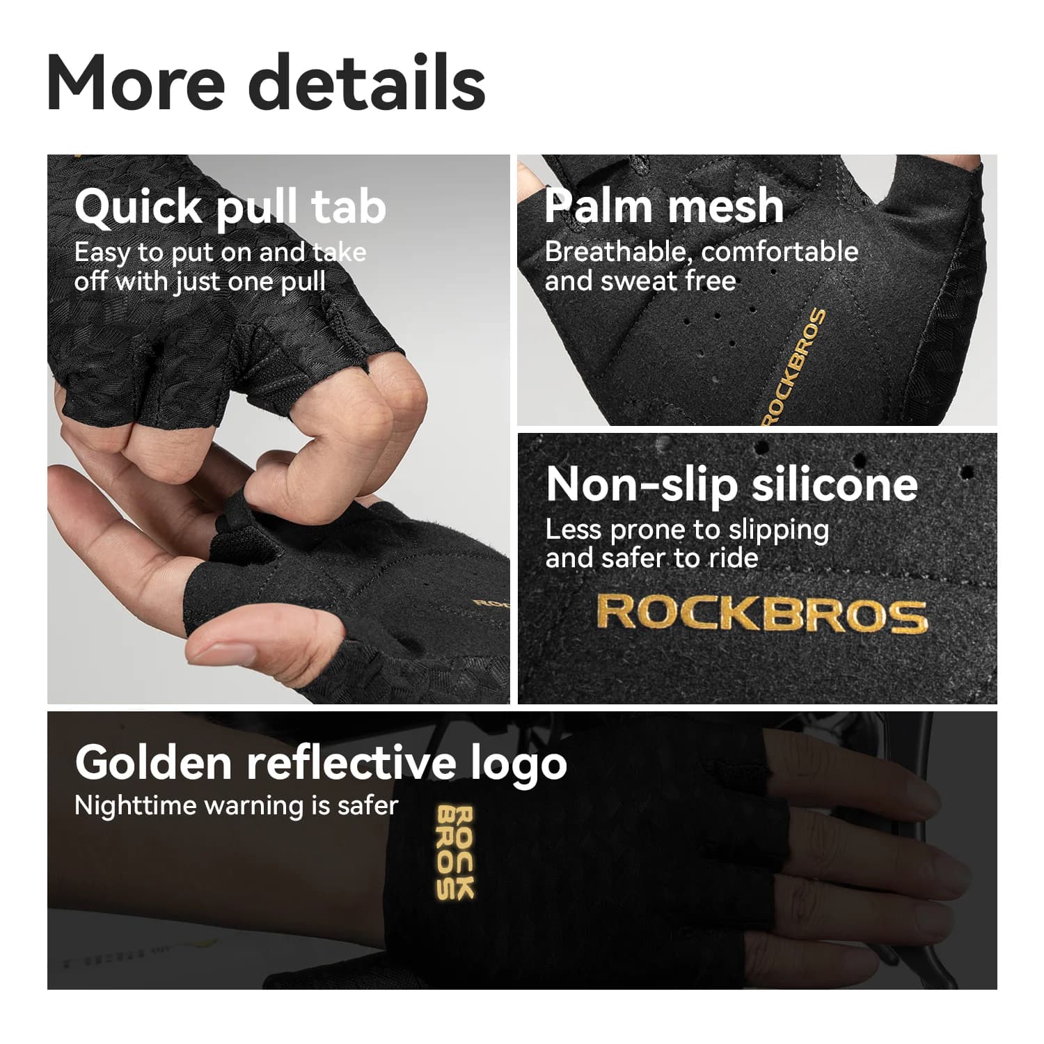 Atmungsaktive stoßfeste Kurzfinger-Radhandschuhe