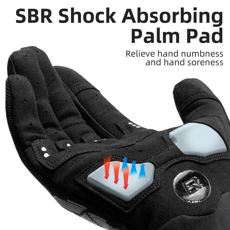 Atmungsaktive Vollfinger-Radhandschuhe mit Touchscreen-Funktion