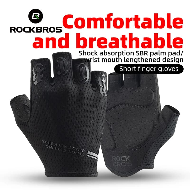 Atmungsaktive Halbfinger-Radhandschuhe mit SBR-Pads
