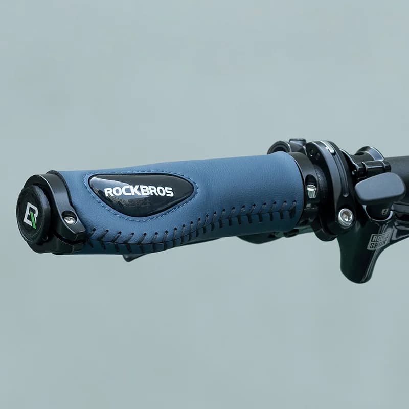Stoßfeste Silikon- und Leder-Fahrradgriffe