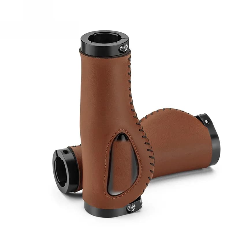 Stoßfeste Silikon- und Leder-Fahrradgriffe