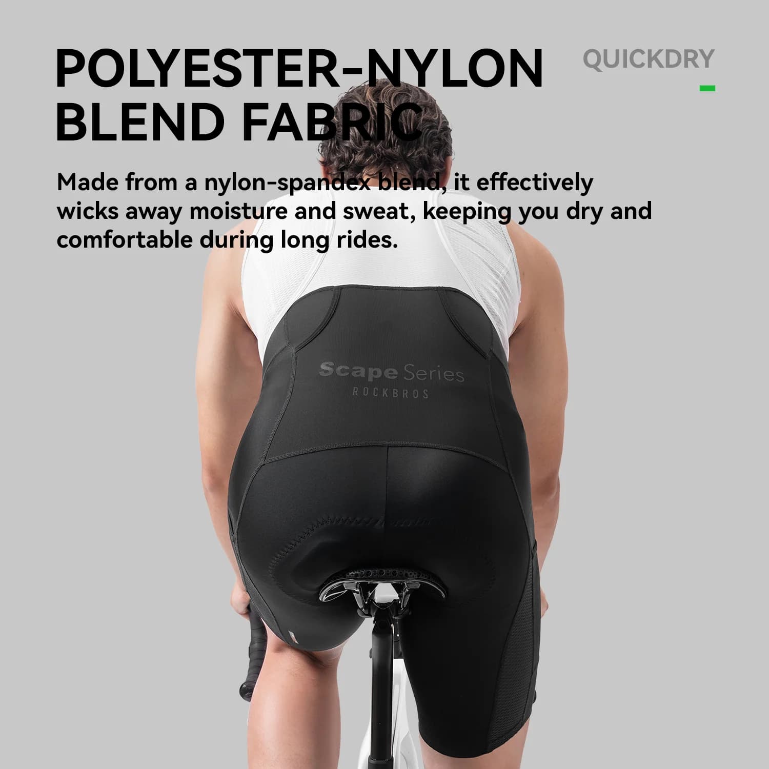 Herren Radhose mit Trägern und 3D-Schockabsorber-Polsterung