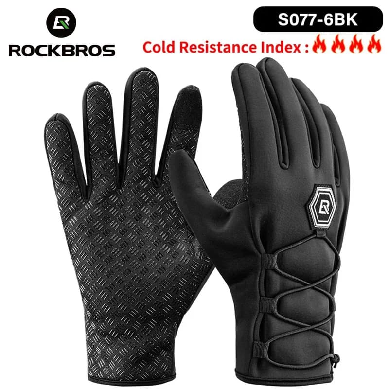 Thermofleece-Winddichte Touchscreen-Fahrradhandschuhe