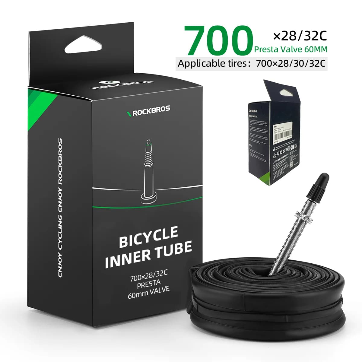 700C Butyl-Gummischlauch für Rennräder