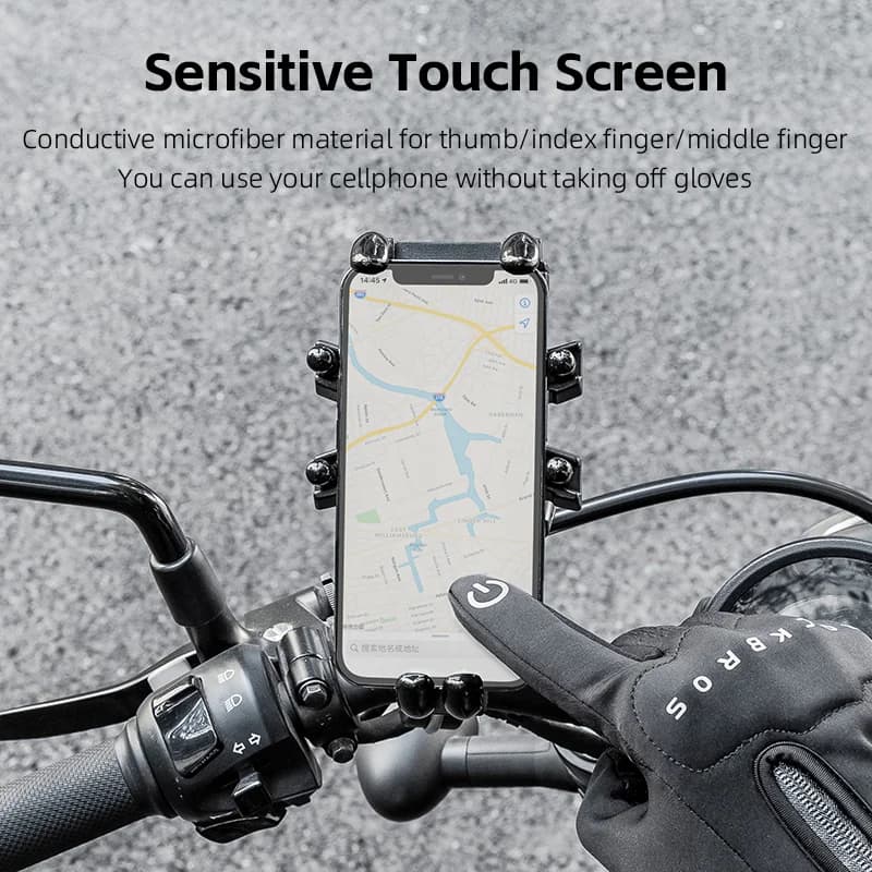 Herbst-Winter atmungsaktive warme Touchscreen-Ganzfingerhandschuhe