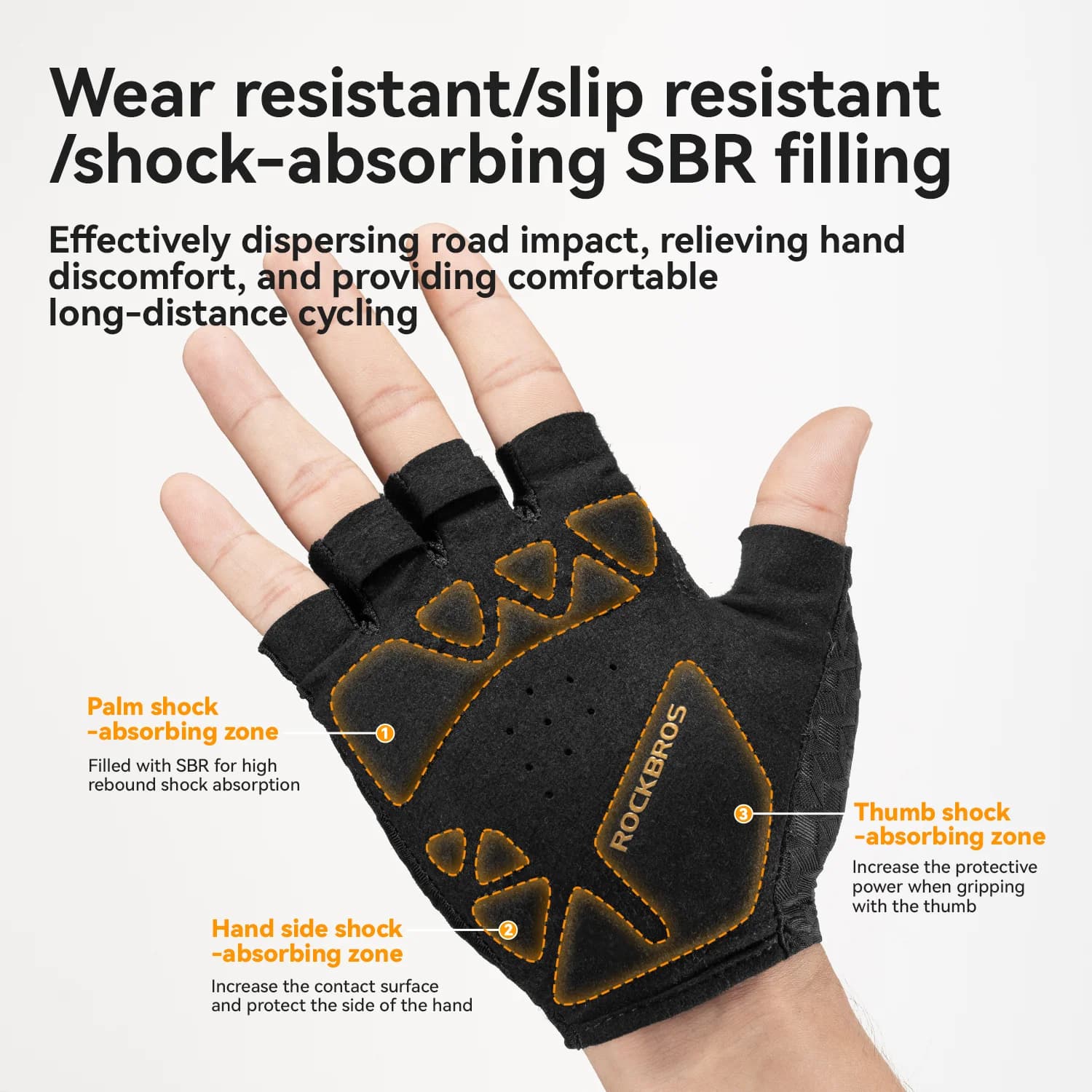 Atmungsaktive stoßfeste Kurzfinger-Radhandschuhe