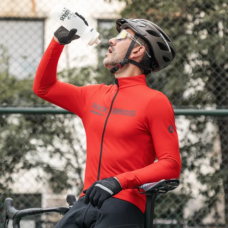Thermal-Fleece Langarm-Winter-Cycling-Jacke
