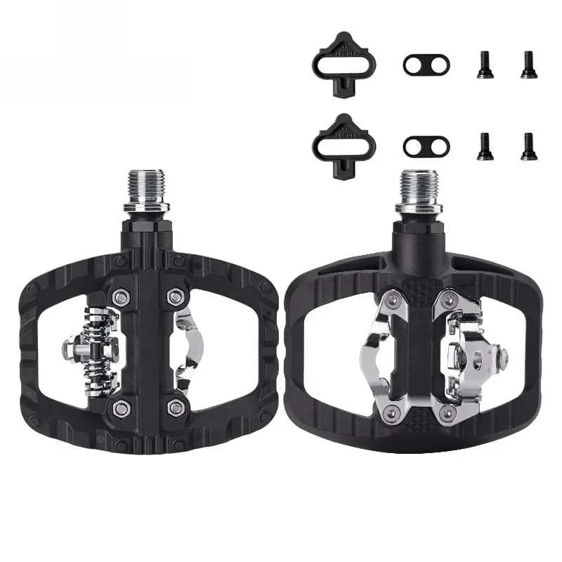 2-in-1 Nylon Flatpedale mit SPD-Kompatibilität