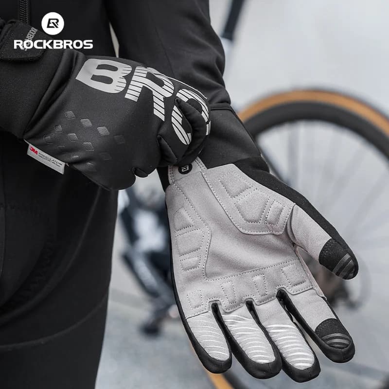 Verstärkte warme Winter-Touchscreen-Fahrradhandschuhe