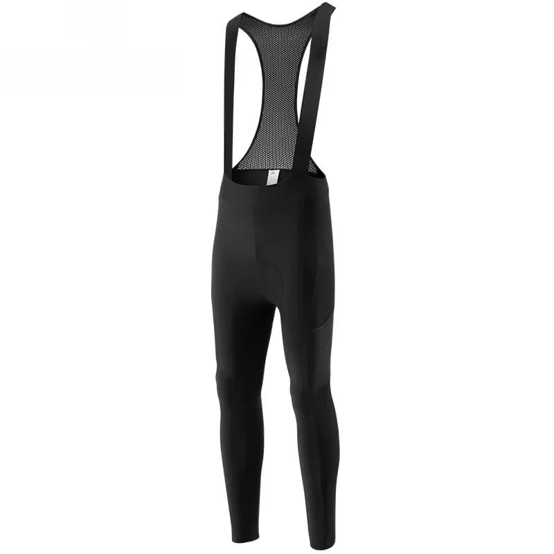 Winter-Fleece-Trägerhose mit Polsterung fürs Radfahren