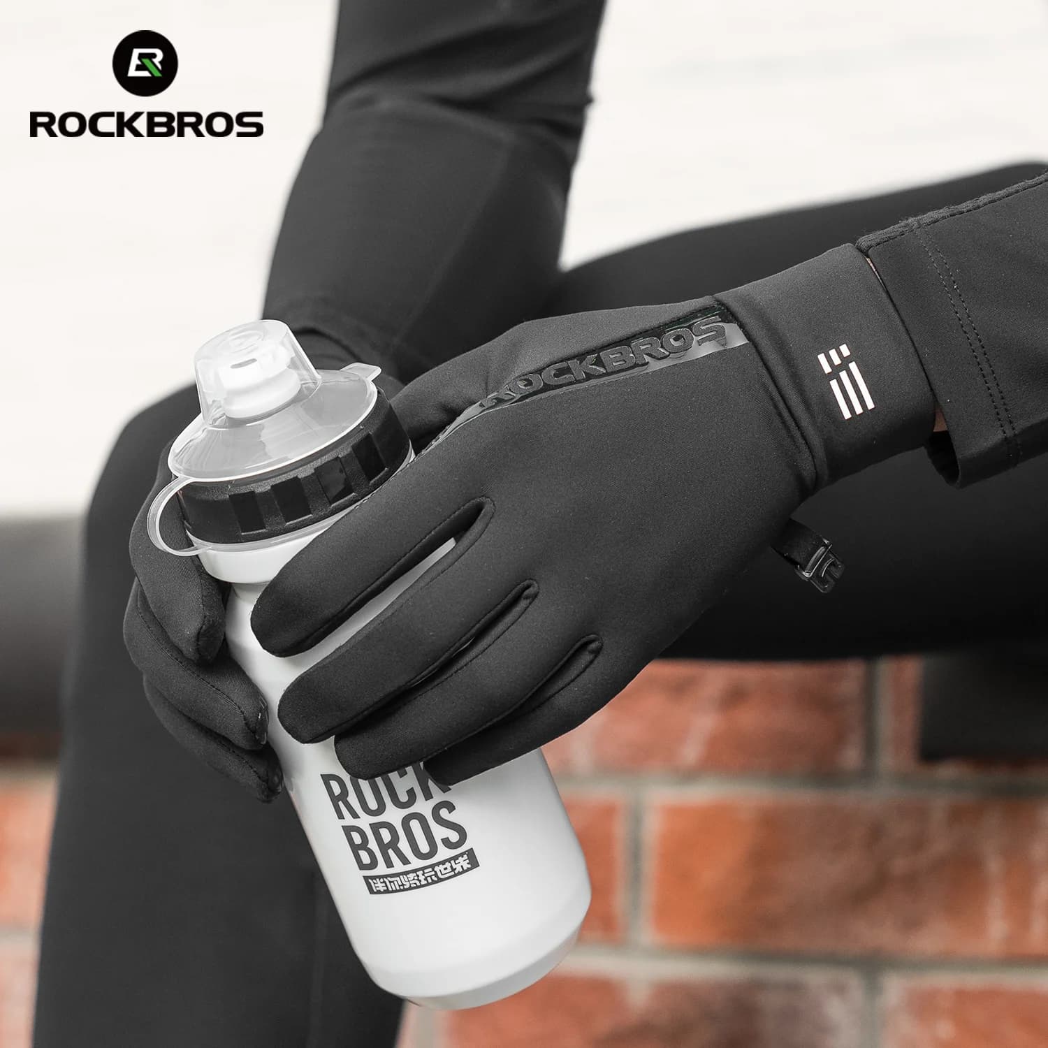 Warme, winddichte Graphen-Winter-Radhandschuhe mit Touchscreen-Funktion