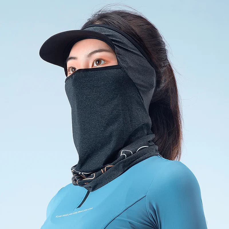 Eiskühlendes Vollgesicht-Sonnenschutz-Mask mit Krempe